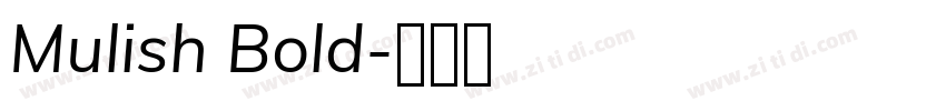 Mulish Bold字体转换